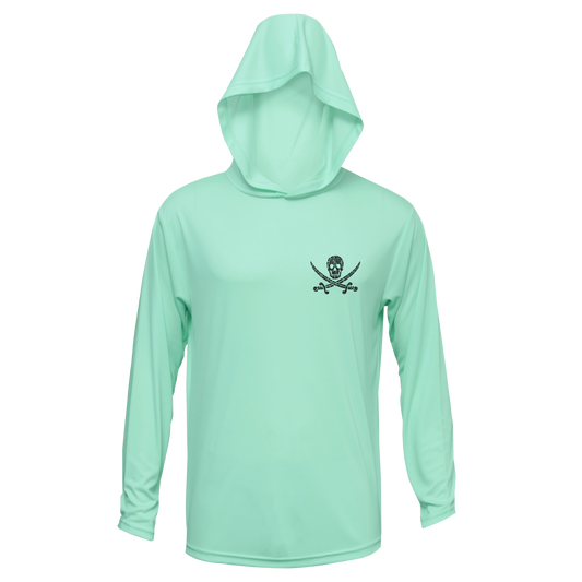 Alligator Blues Hooded UPF LS Shirt